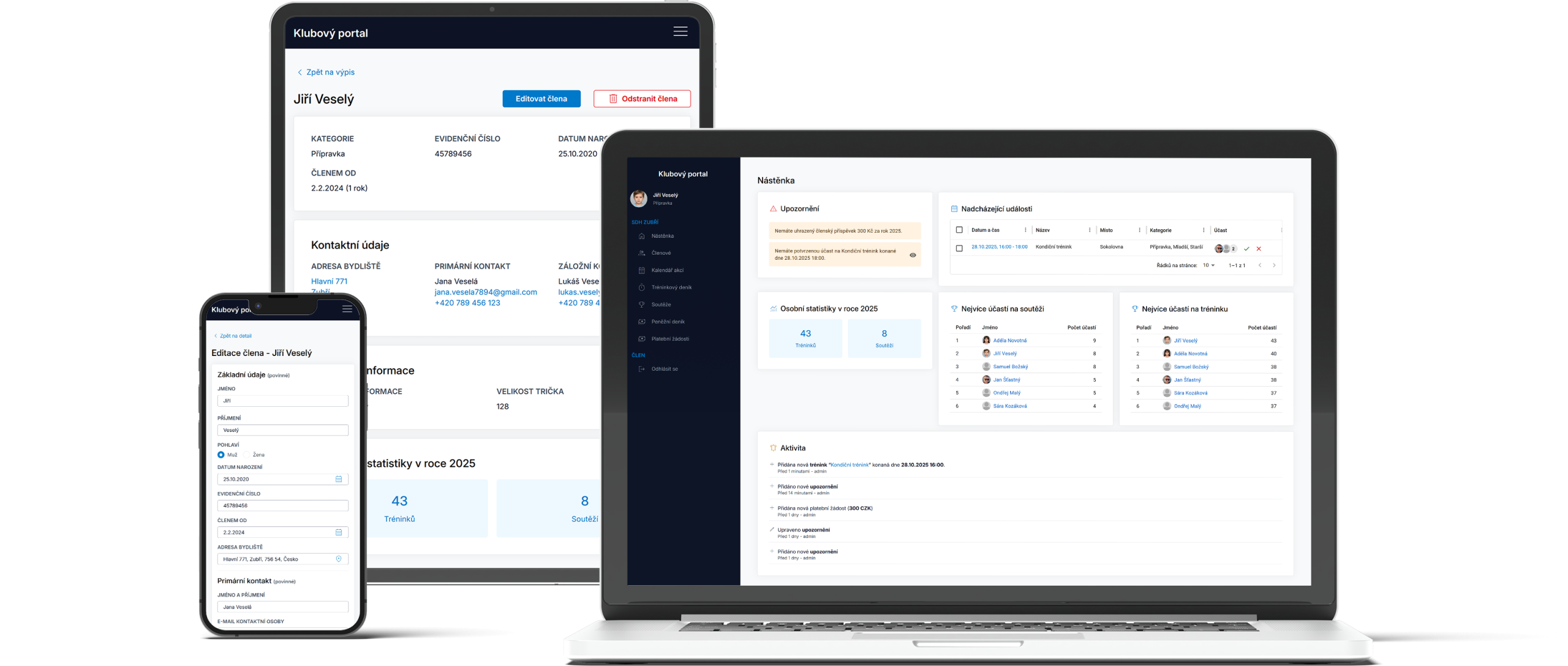 Aplikace klubový portál