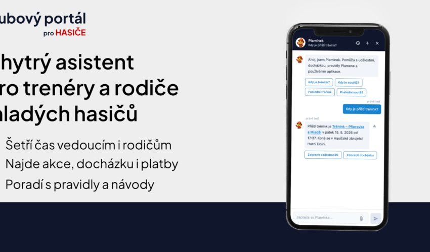 Plamínek - Chytrý asistent pro vedoucí a rodiče mladých hasičů